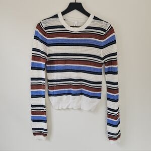 RVCA Striped Open Knit Sweater